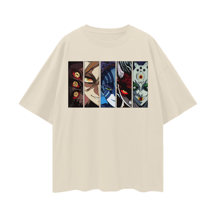 DEMON SLAYER UPPER MOON FACE OVERSIZE T-SHIRT