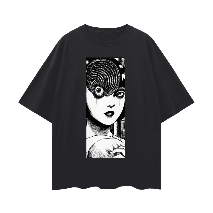 JUNJI ITO UZUMAKI SPIRAL GIRL OVERSIZE T-SHIRT